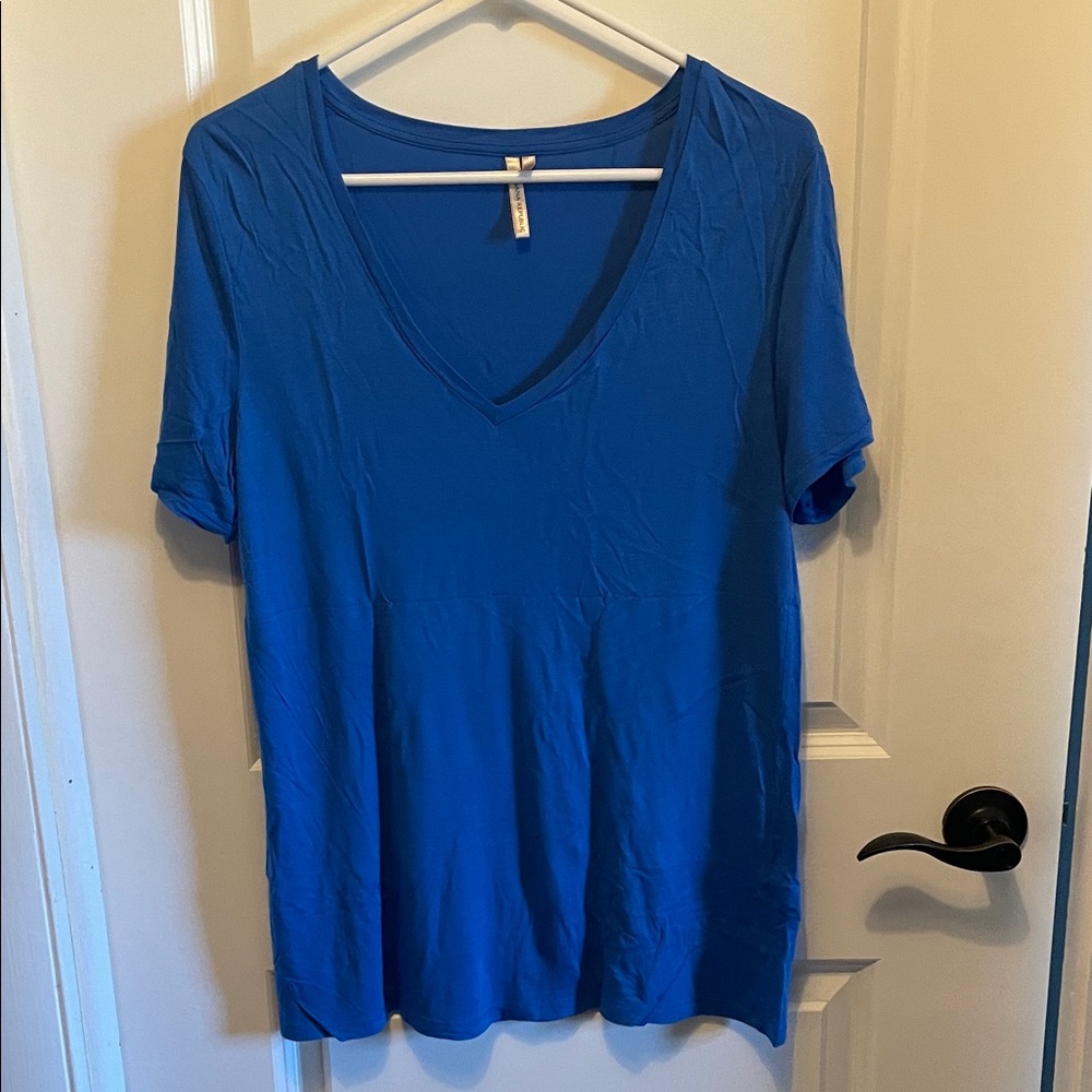 Banana Republic Royal Blue V-Neck Tee